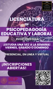 LICENCIATURA EN PSICOPEDAGOGIA EDUCATIVA Y LABORAL